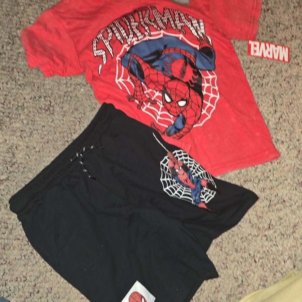 Marvel Red and Black Spider-Man Kids Matching Set